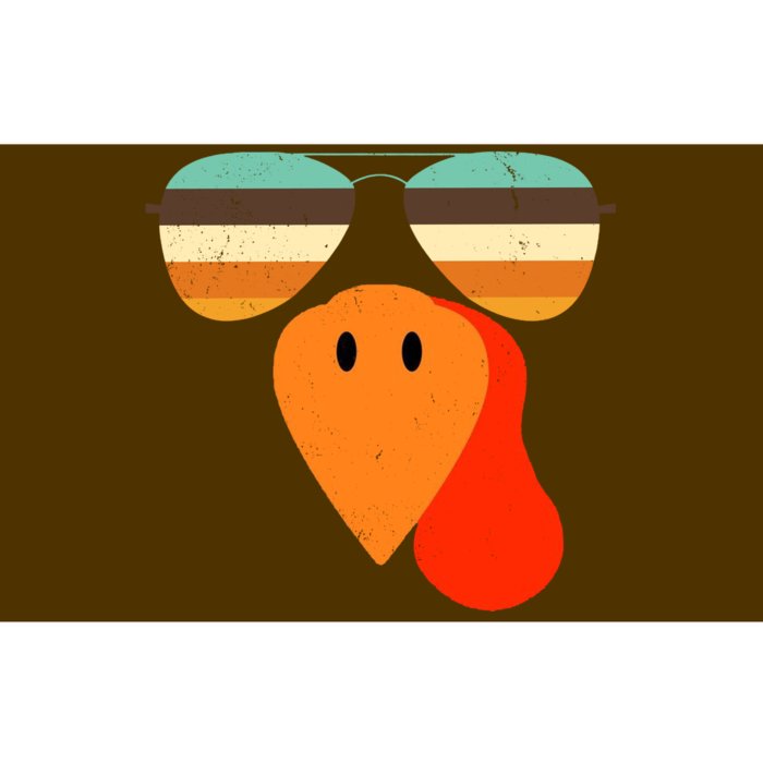 Cool Turkey Gobble Face Shades Funny Thanksgiving Bumper Sticker