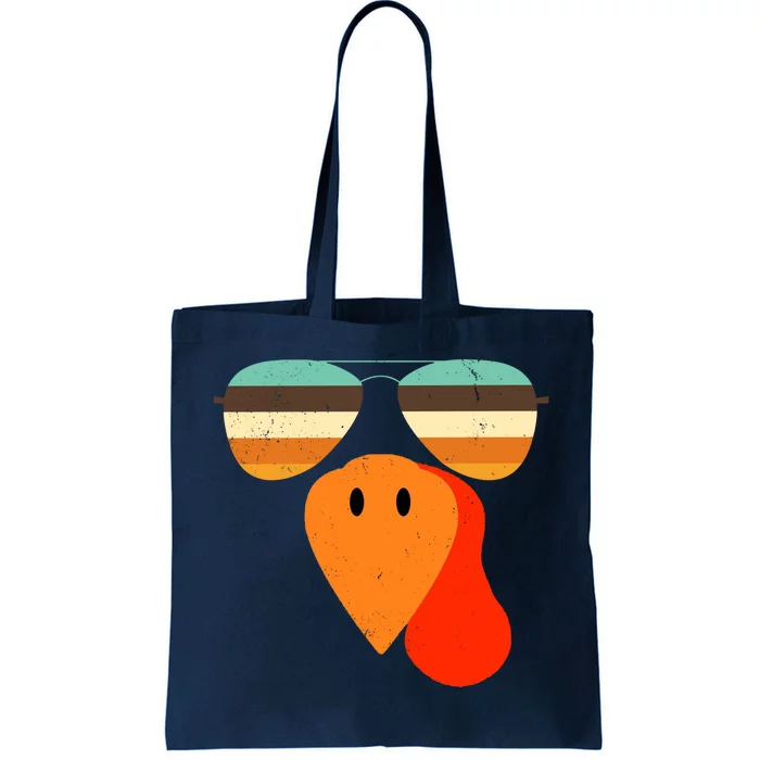 Cool Turkey Gobble Face Shades Funny Thanksgiving Tote Bag