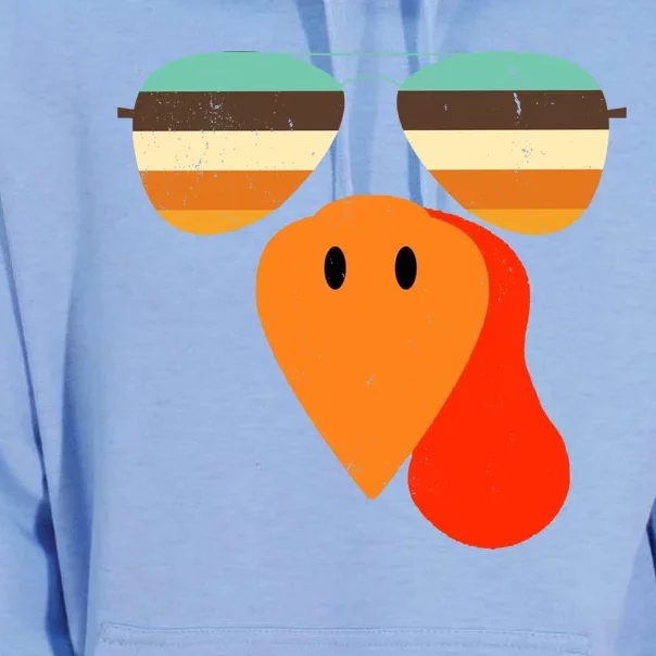 Cool Turkey Gobble Face Shades Funny Thanksgiving Unisex Surf Hoodie