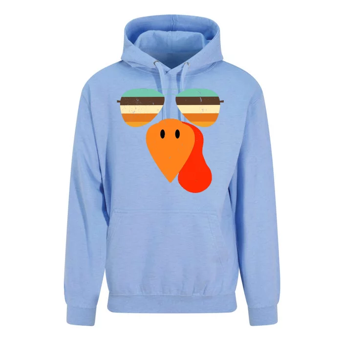 Cool Turkey Gobble Face Shades Funny Thanksgiving Unisex Surf Hoodie