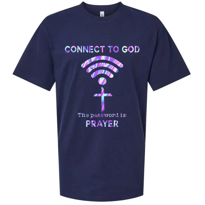 Connect To God The Password Is Prayer Sueded Cloud Jersey T-Shirt