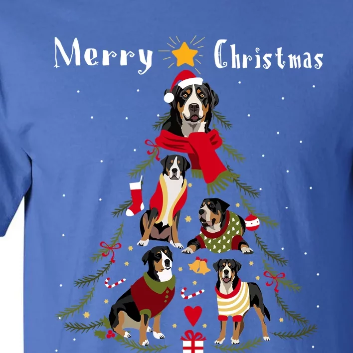 Christmas Tree Greater Swiss Mountain Dog Lover Xmas Gift Tall T-Shirt