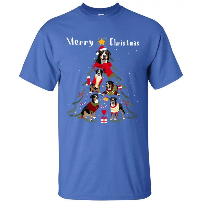 Christmas Tree Greater Swiss Mountain Dog Lover Xmas Gift Tall T-Shirt