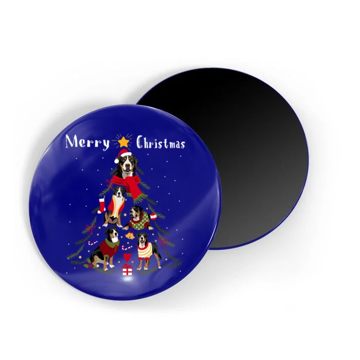 Christmas Tree Greater Swiss Mountain Dog Lover Xmas Gift Magnet