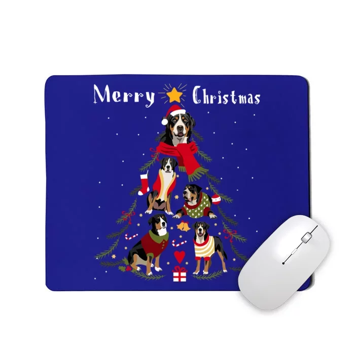 Christmas Tree Greater Swiss Mountain Dog Lover Xmas Gift Mousepad