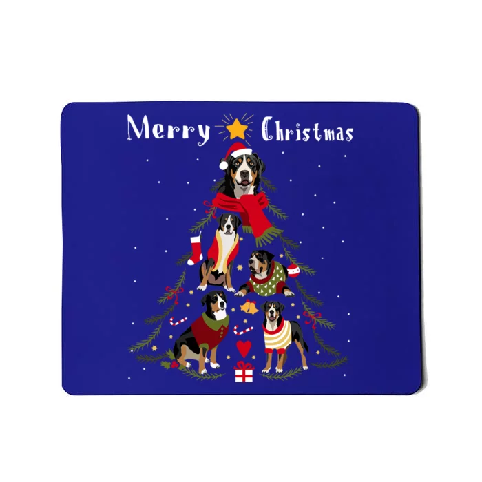 Christmas Tree Greater Swiss Mountain Dog Lover Xmas Gift Mousepad