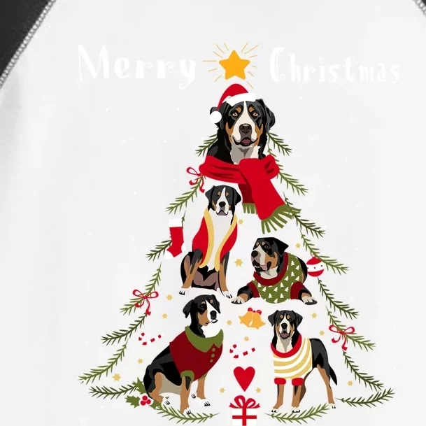 Christmas Tree Greater Swiss Mountain Dog Lover Xmas Gift Toddler Fine Jersey T-Shirt