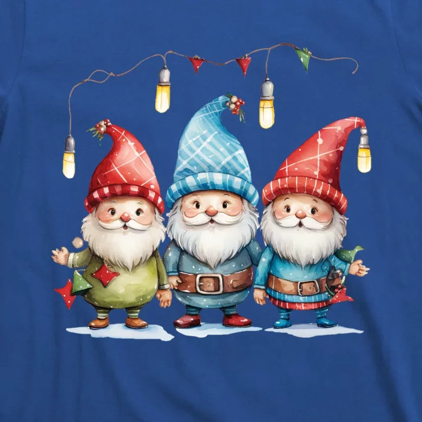 Christmas Three Gnomies Matching Pajamas Xmas Gnomies Lover Great Gift T-Shirt