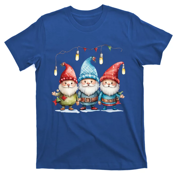 Christmas Three Gnomies Matching Pajamas Xmas Gnomies Lover Great Gift T-Shirt