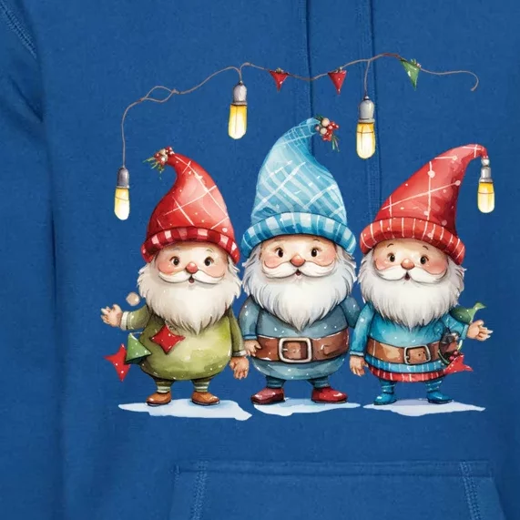 Christmas Three Gnomies Matching Pajamas Xmas Gnomies Lover Great Gift Premium Hoodie