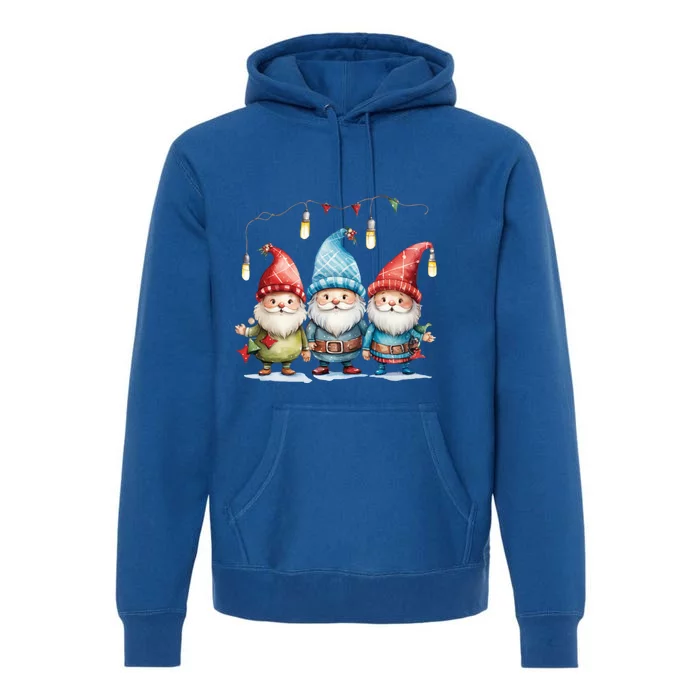 Christmas Three Gnomies Matching Pajamas Xmas Gnomies Lover Great Gift Premium Hoodie