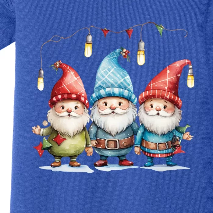 Christmas Three Gnomies Matching Pajamas Xmas Gnomies Lover Great Gift Baby Bodysuit