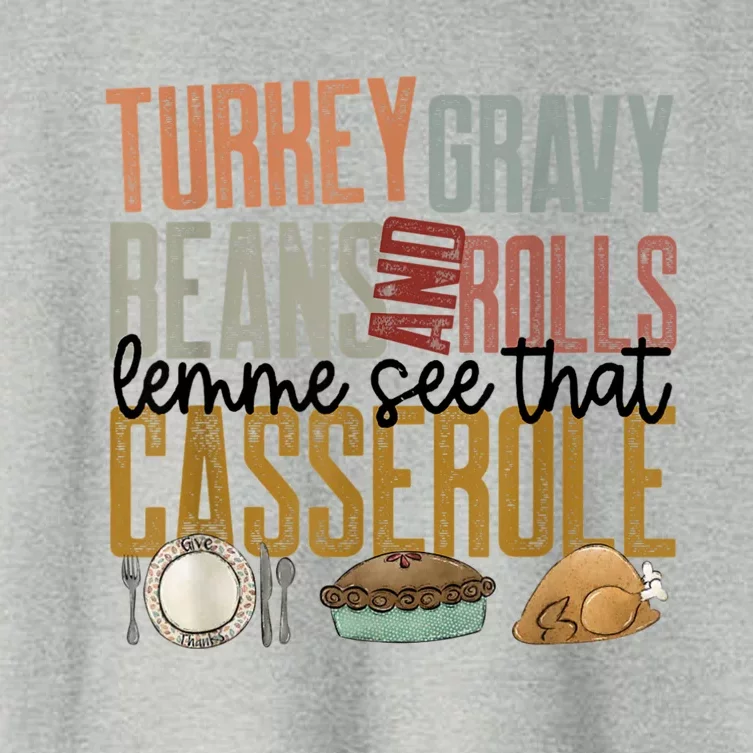 Cute Turkey Gravy Beans And Rolls Let Me See That Casserole Women's Crop Top Tee