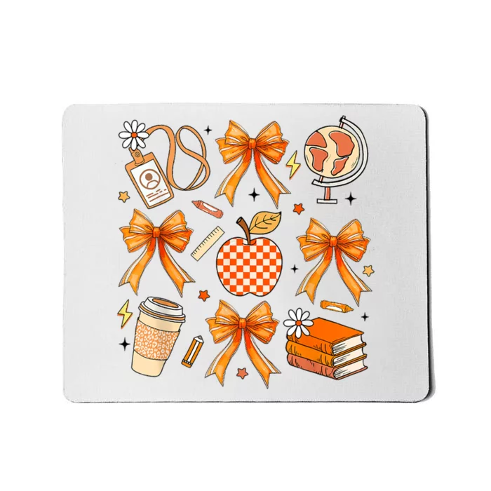 Coquette Teacher Game Day Fall Autumn Book Coffee Mousepad