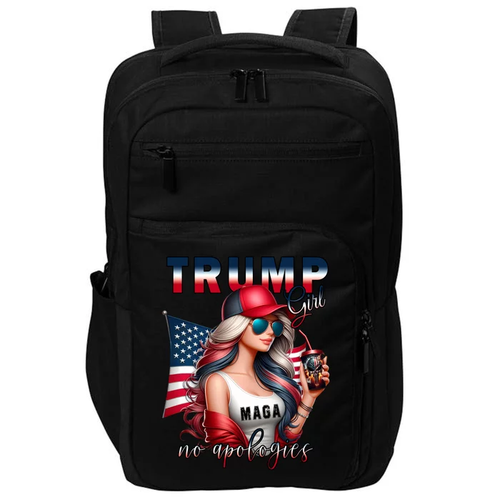 Cool Trump Girl No Apologies Maga 2024 Impact Tech Backpack