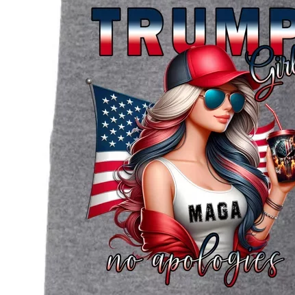 Cool Trump Girl No Apologies Maga 2024 Doggie 3-End Fleece Hoodie