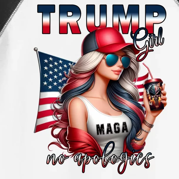 Cool Trump Girl No Apologies Maga 2024 Toddler Fine Jersey T-Shirt