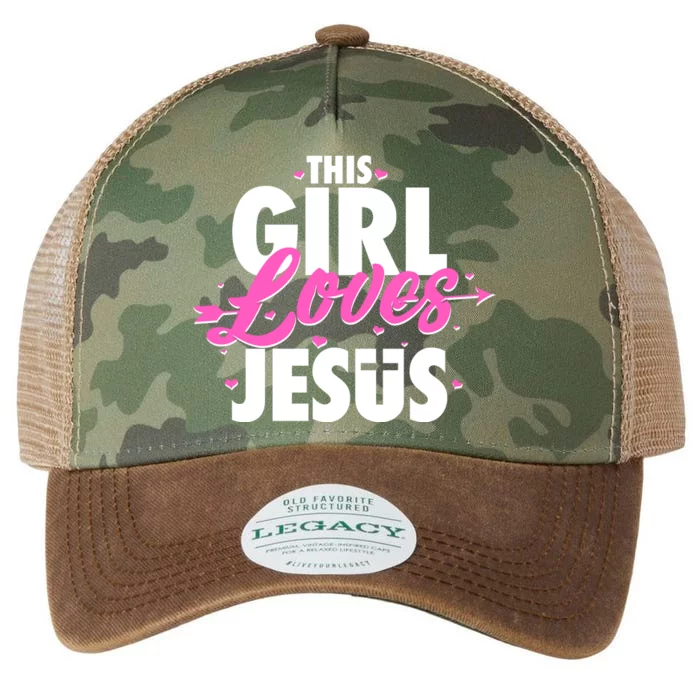 Cute This Girl Loves Jesus Legacy Tie Dye Trucker Hat