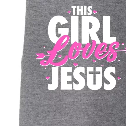 Cute This Girl Loves Jesus Doggie 3-End Fleece Hoodie