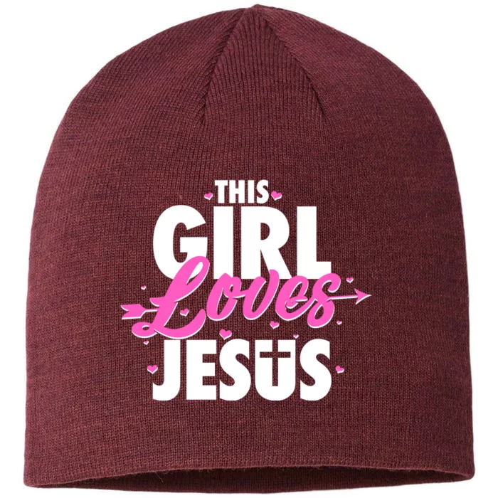 Cute This Girl Loves Jesus 8 1/2in Sustainable Knit Beanie