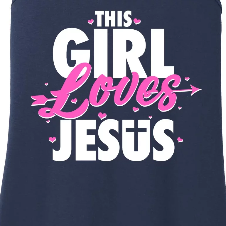 Cute This Girl Loves Jesus Ladies Essential Tank