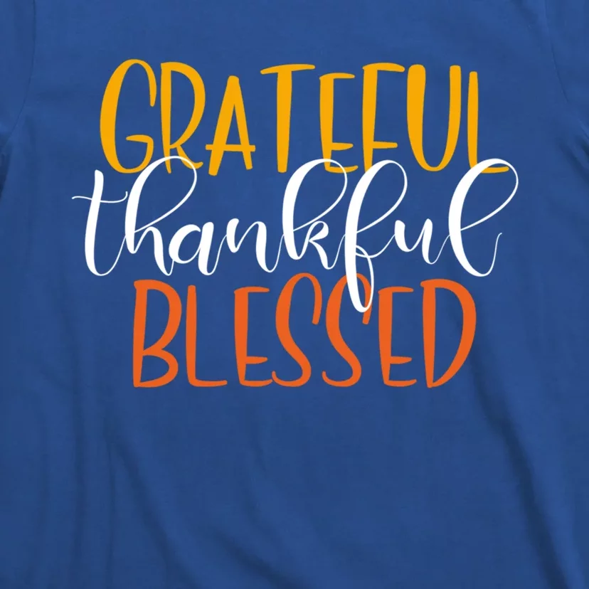 Cute Thanksgiving Gift Grateful Thankful Blessed Gift T-Shirt