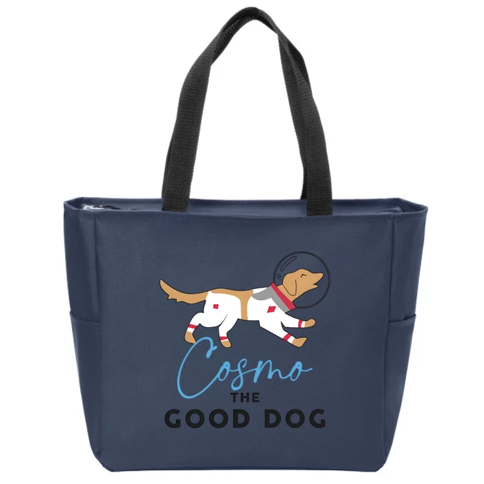 Cosmo The Good Dog Rocket Lylla Floor & Teefs Space Dog Zip Tote Bag