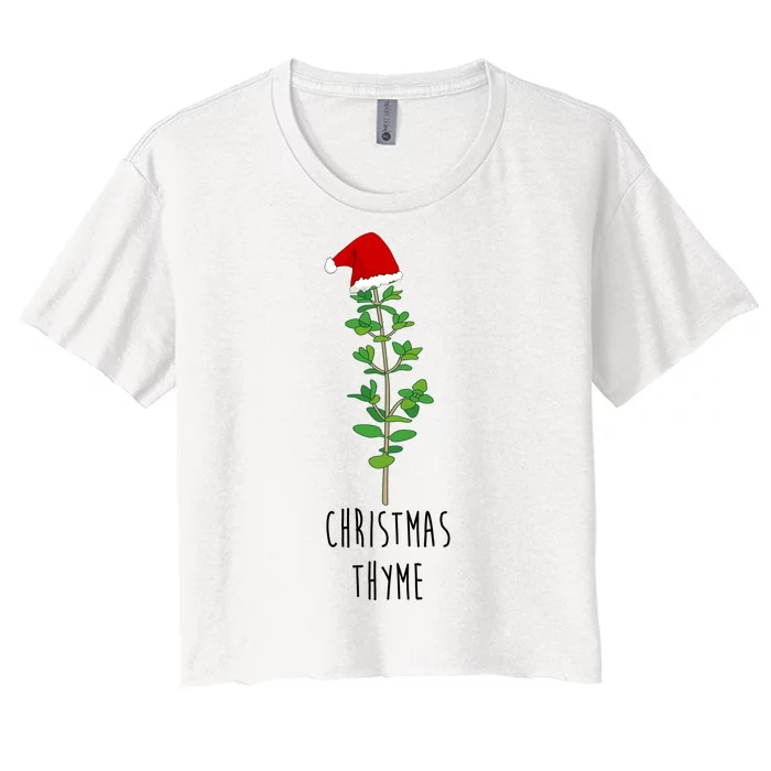 Christmas Thyme Holiday Women's Crop Top Tee