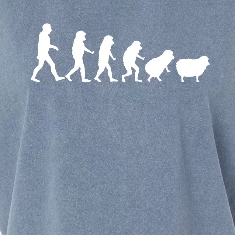 Conspiracy Theorist Human Evolution Wake Up Sheeple Sheep Garment-Dyed Women's Muscle Tee