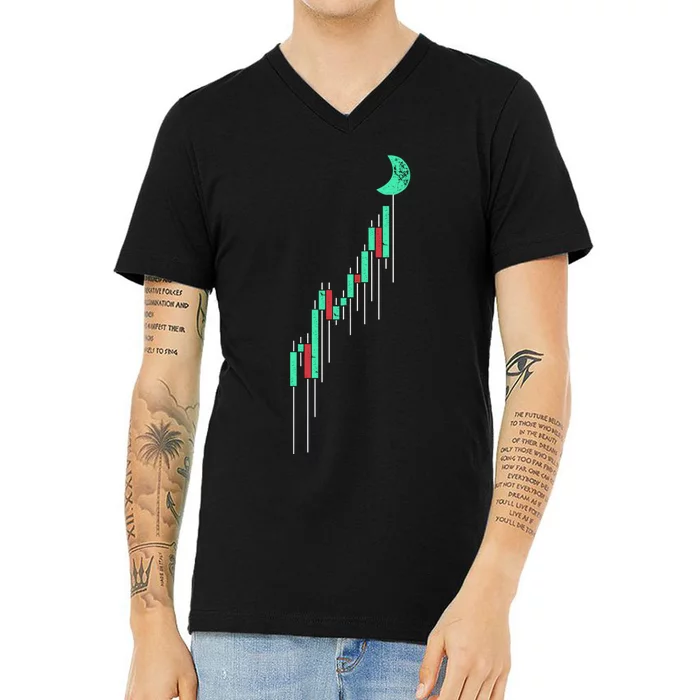 Crypto Trading Hodl Vintage Stock V-Neck T-Shirt