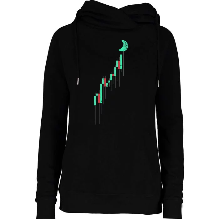 Crypto Trading Hodl Vintage Stock Womens Funnel Neck Pullover Hood