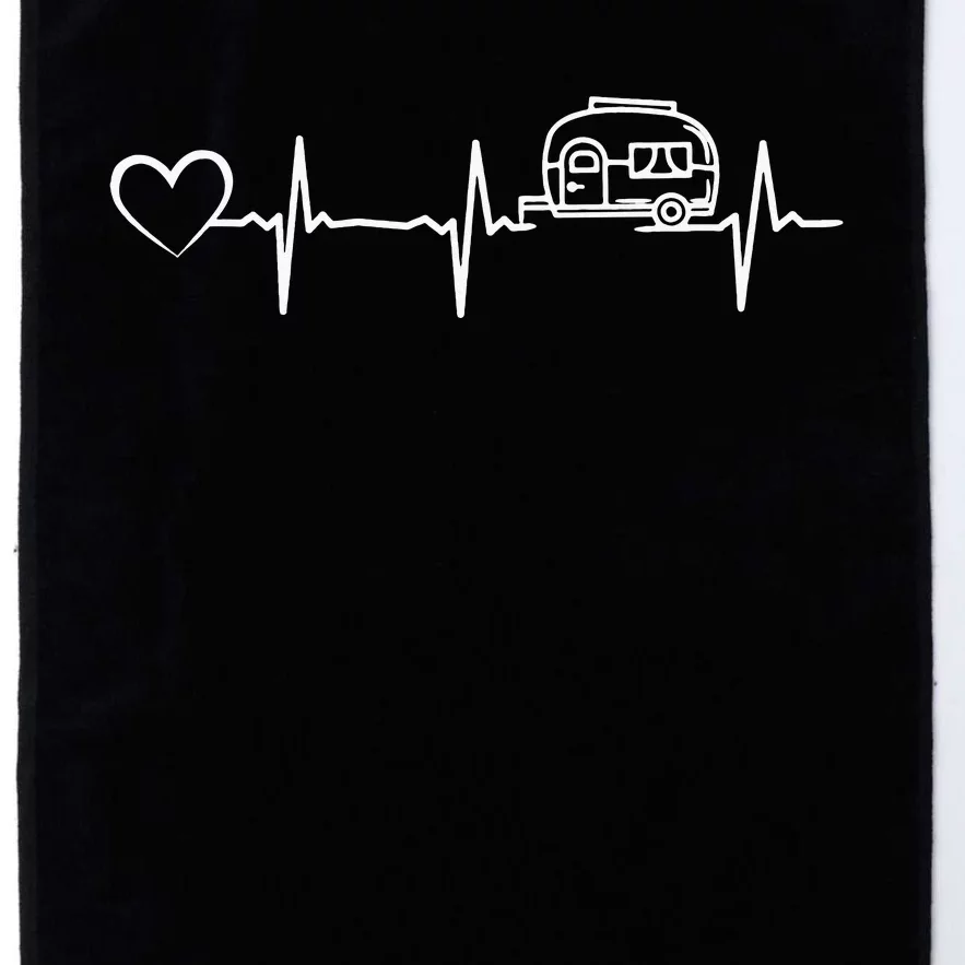 Camping Trailer Heartbeat Heart Motorhome Heartbeat Platinum Collection Golf Towel