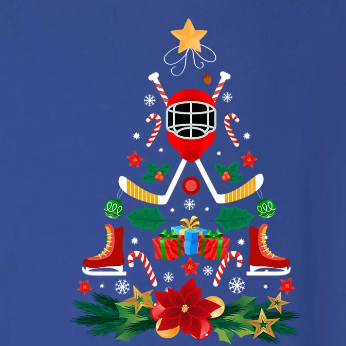 Christmas Tree Hockey Players Costume Hockey Lovers Hockey Gift Toddler Long Sleeve Shirt