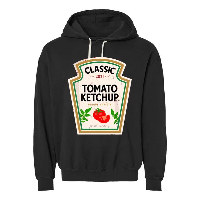 Classic Tomato Halloween Costume Diy Condiments Halloween Garment-Dyed Fleece Hoodie