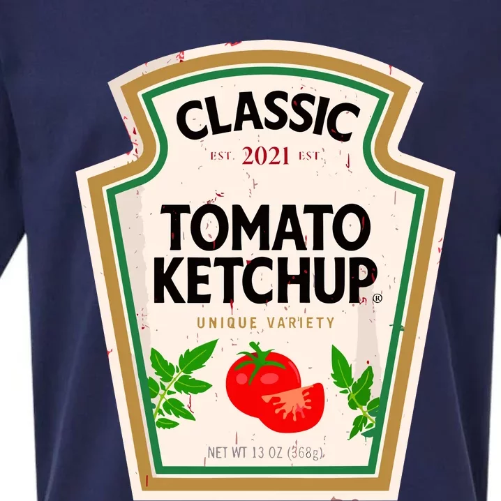 Classic Tomato Halloween Costume Diy Condiments Halloween Sueded Cloud Jersey T-Shirt