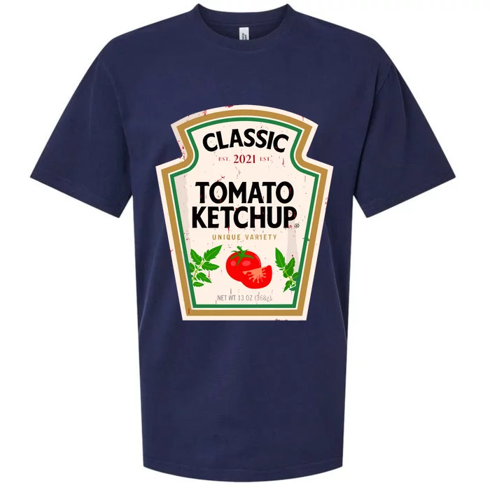 Classic Tomato Halloween Costume Diy Condiments Halloween Sueded Cloud Jersey T-Shirt