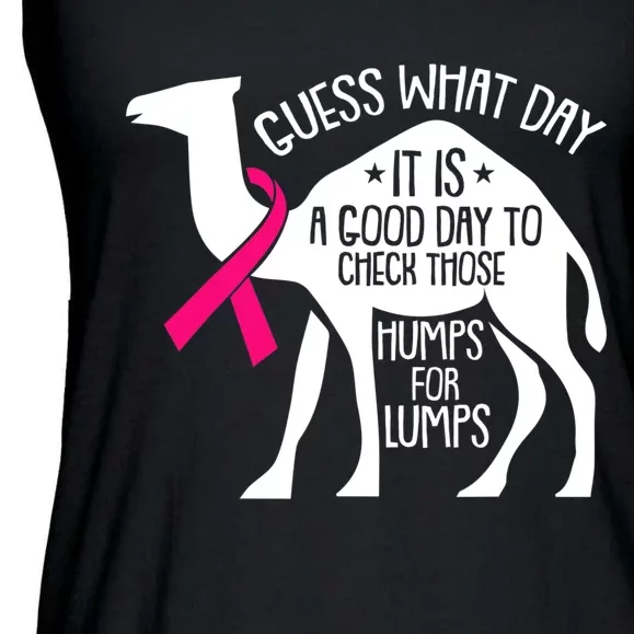 Check Those Humps Lumps Breast Cancer Awareness Warrior Ladies Essential Flowy Tank