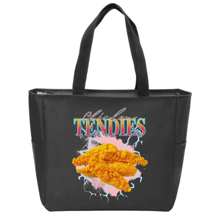 Chicken Tendies Heavy Metal World Hardcore Music Zip Tote Bag