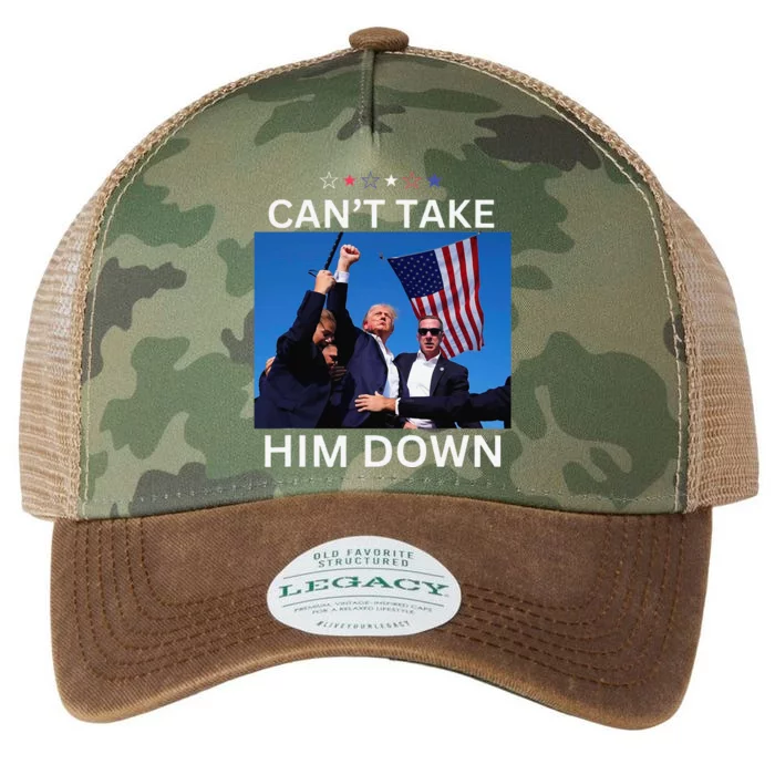 CanT Take Him Down Shooting At Donald Trump Rally Legacy Tie Dye Trucker Hat