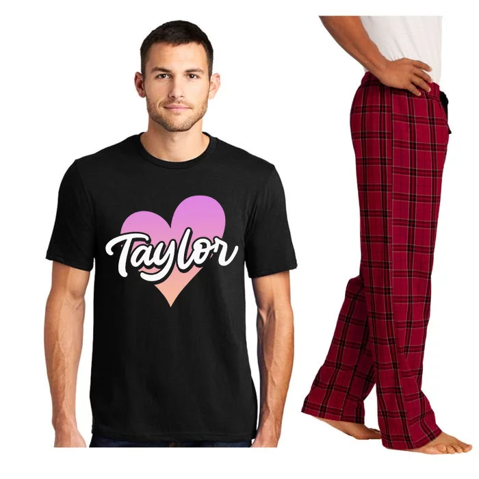 Customized Taylor Heart I Love Taylor First Name Pajama Set