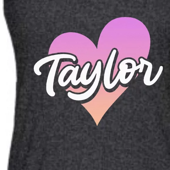 Customized Taylor Heart I Love Taylor First Name Ladies Essential Flowy Tank