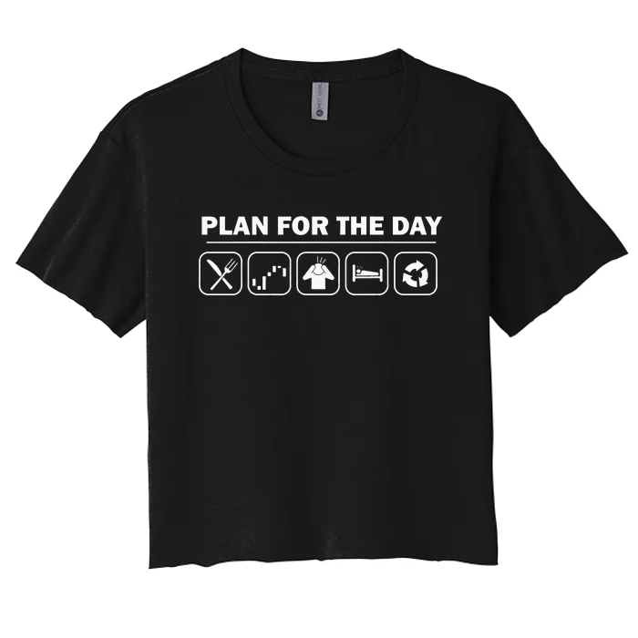 Crypto Trading Holder Stock Investing Plan For The Day Women's Crop Top Tee