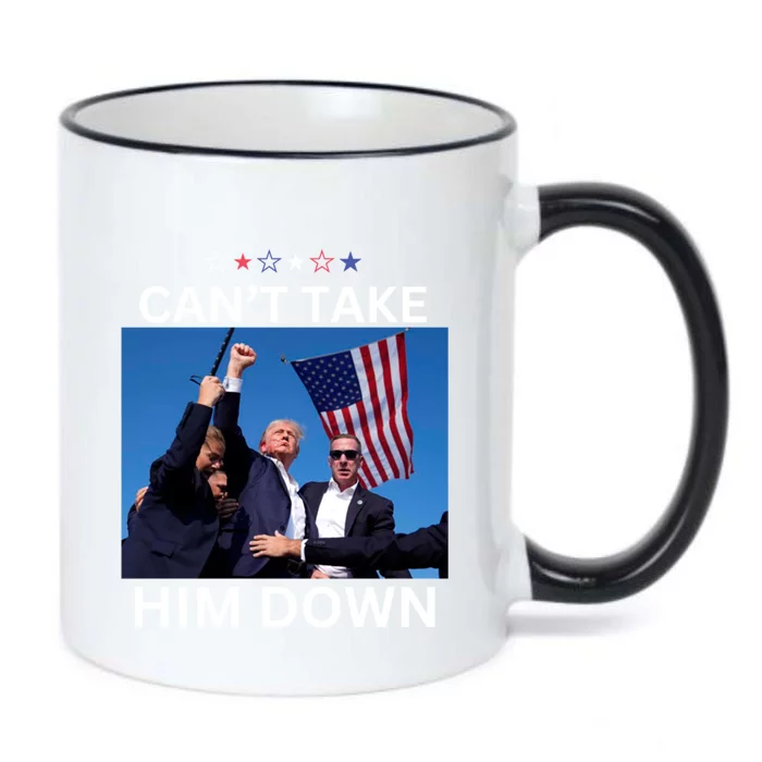 CanT Take Him Down Shooting At Donald Trump Rally Gift Black Color Changing Mug