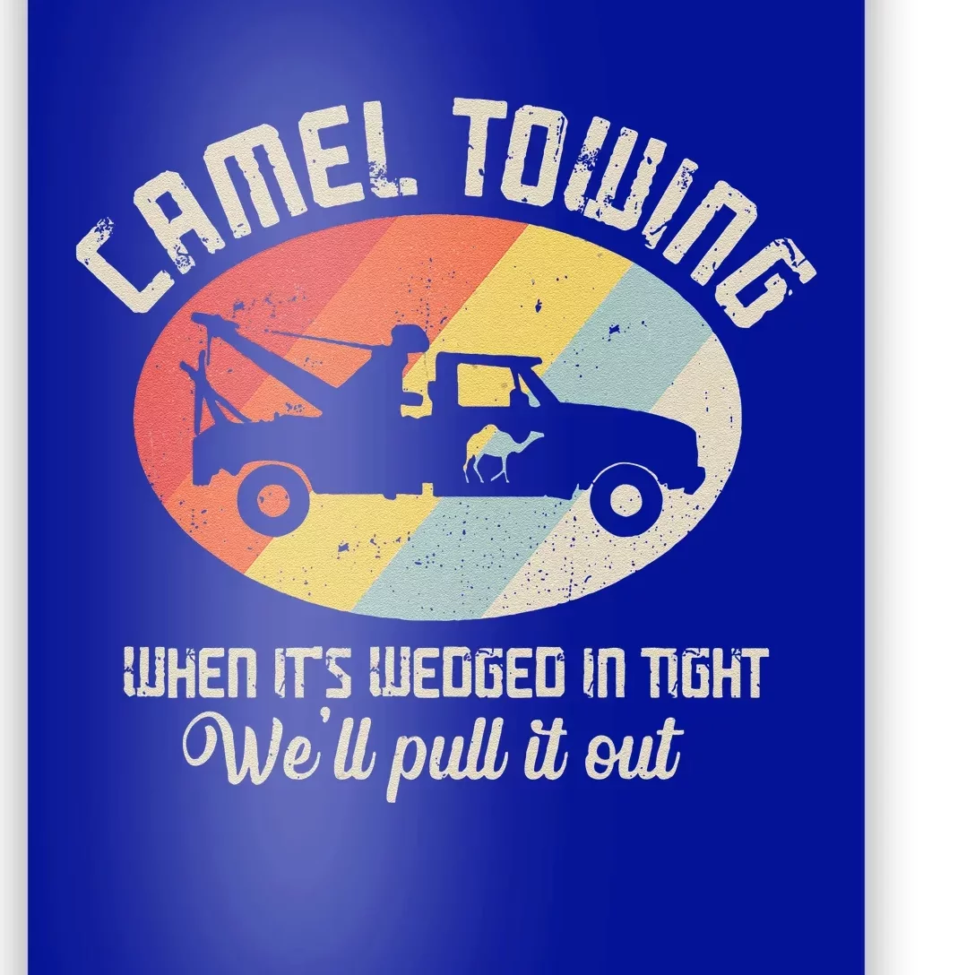 Camel Towing Halloween Retro Poster