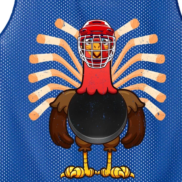 Cool Thanksgiving Hockey Gobble Player Turkey Thankful Funny Gift Mesh Reversible Basketball Jersey Tank