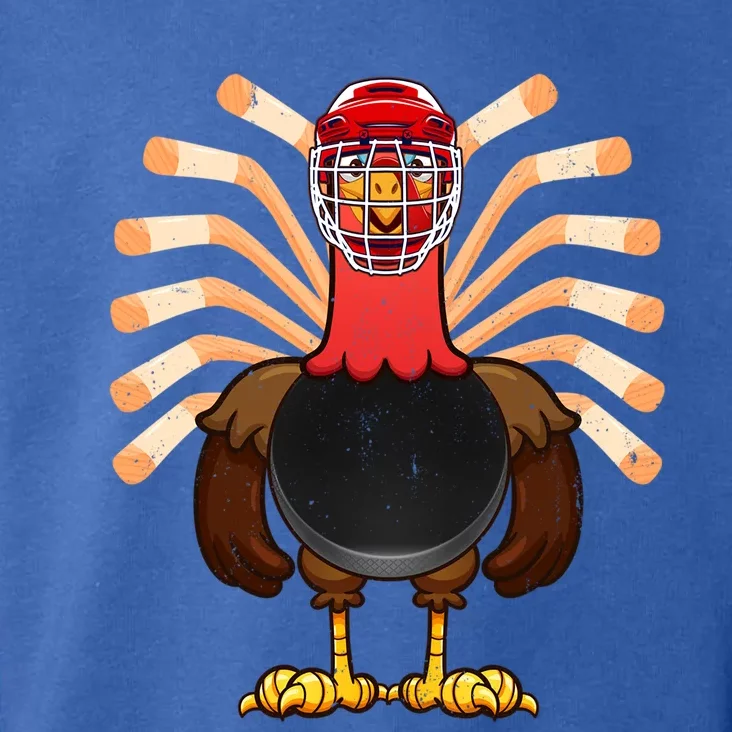 Cool Thanksgiving Hockey Gobble Player Turkey Thankful Funny Gift Toddler Hoodie