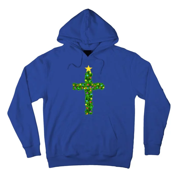 Christmas Tree Holly Cross Tall Hoodie