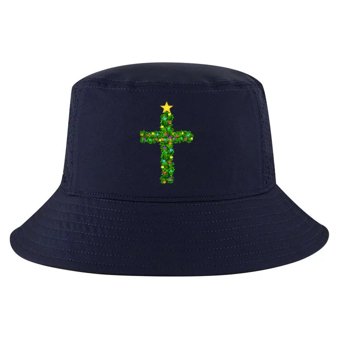 Christmas Tree Holly Cross Cool Comfort Performance Bucket Hat