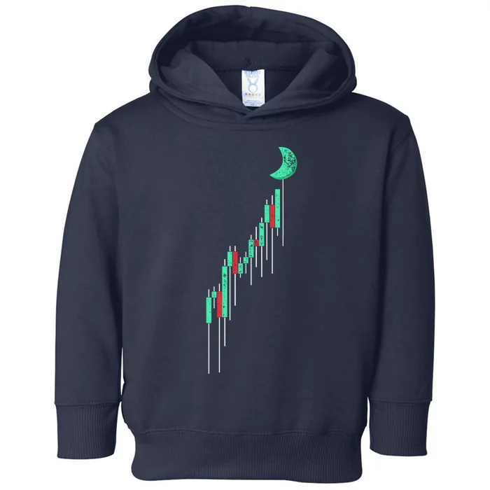 Crypto Trading Hodl Vintage Stock Chart To The Moon Toddler Hoodie