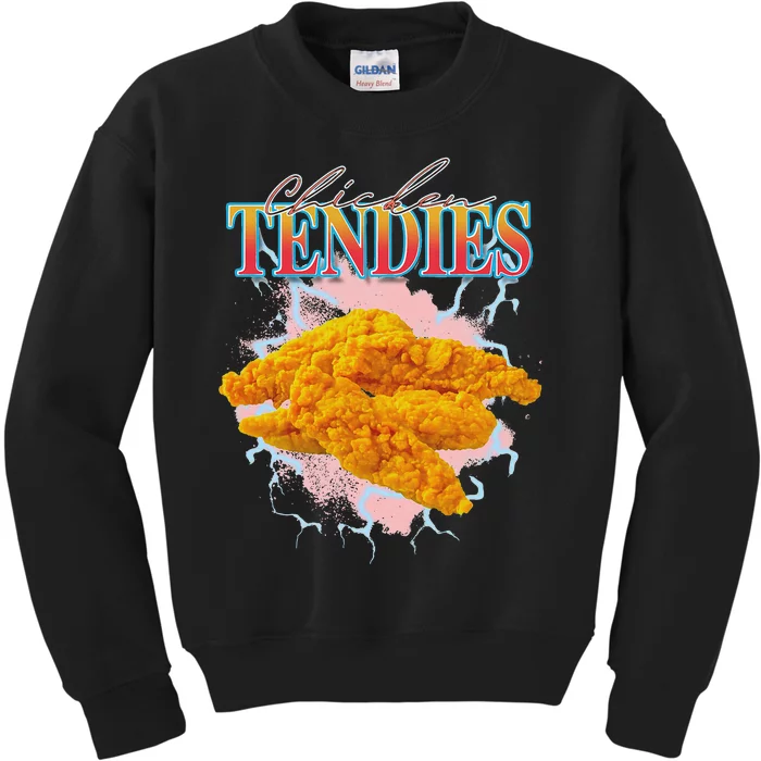 Chicken Tendies Heavy Metal World Hardcore Music Kids Sweatshirt